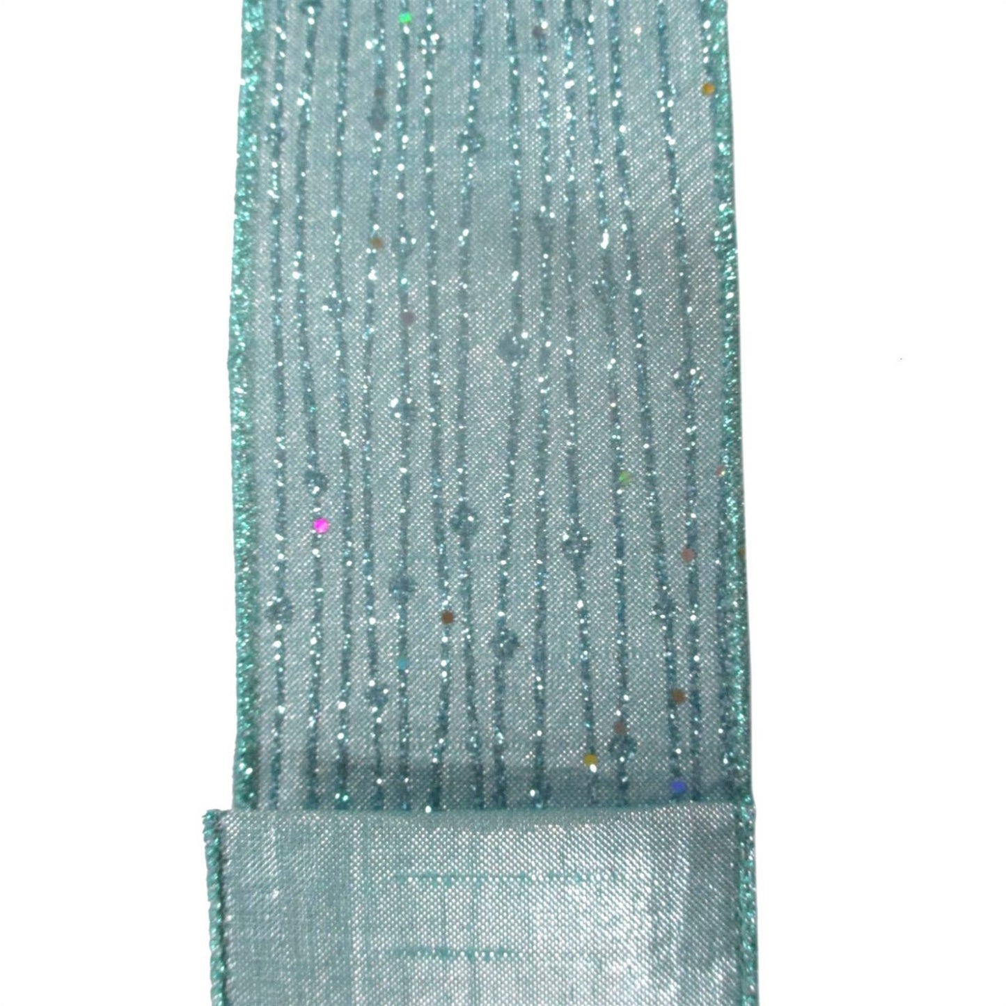 Aqua Striped Dot Ribbon