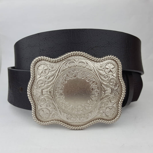 Silver Western Plaque Buckle/Belt