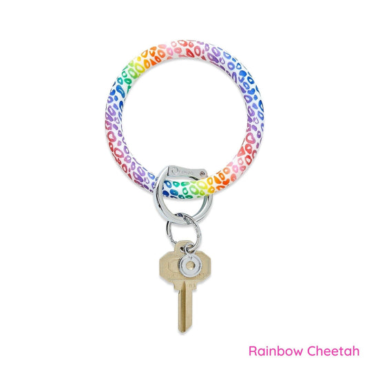 OVENTURE Big O Silicone Key Ring Rainbow Cheetah