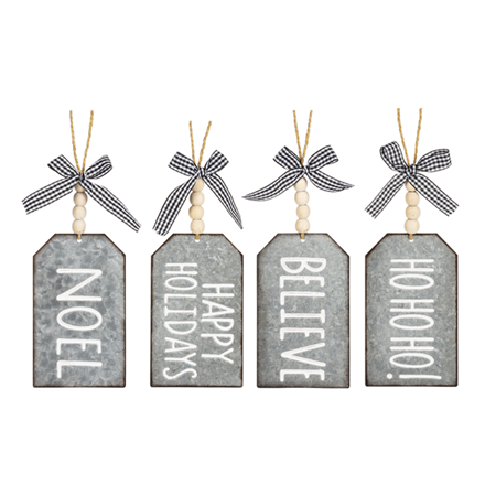 Galvanized Ornament Tags