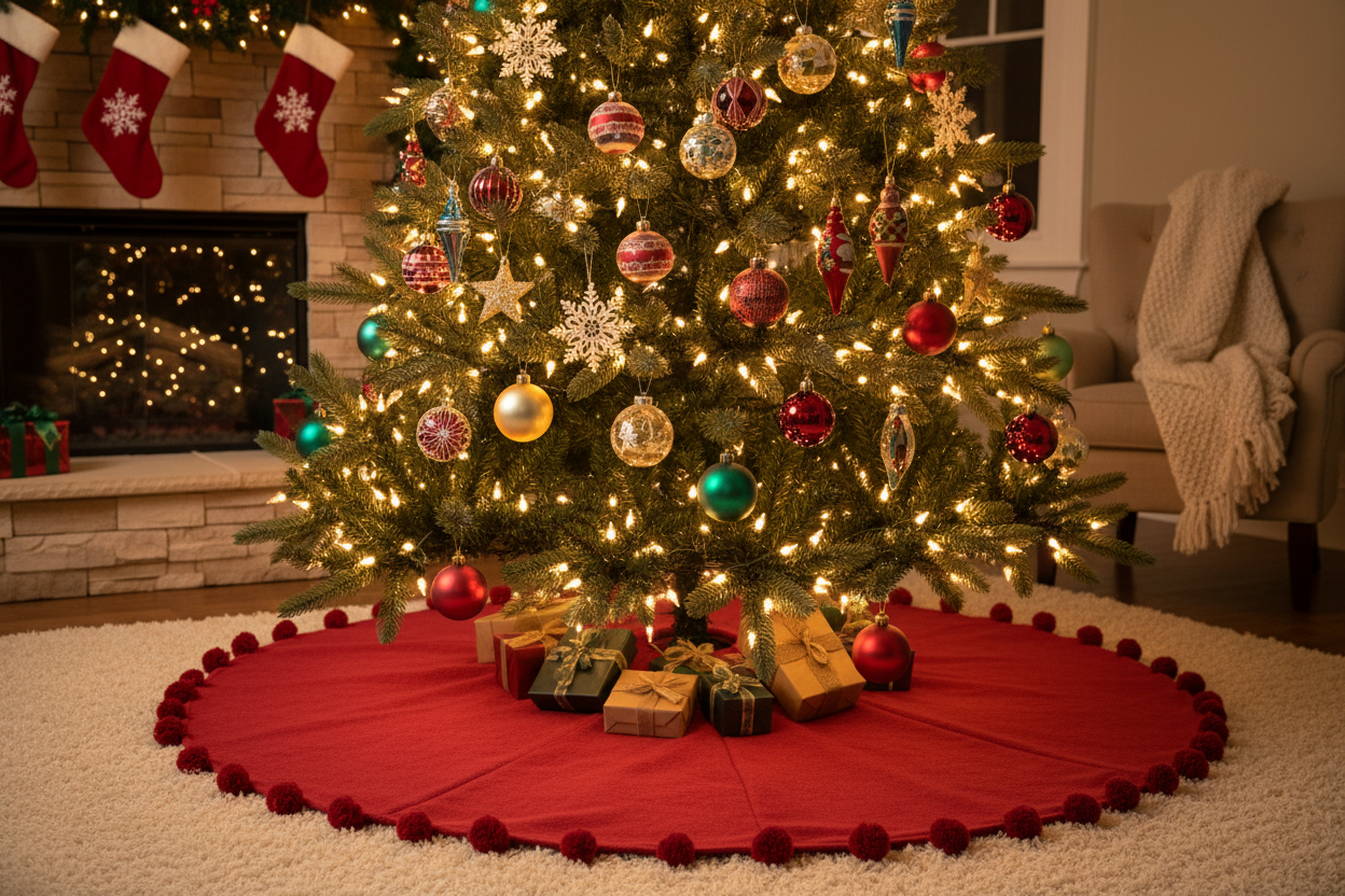 Tree Skirt Poms