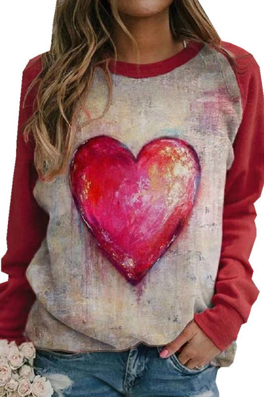 Valentine Tie Dye Print Top