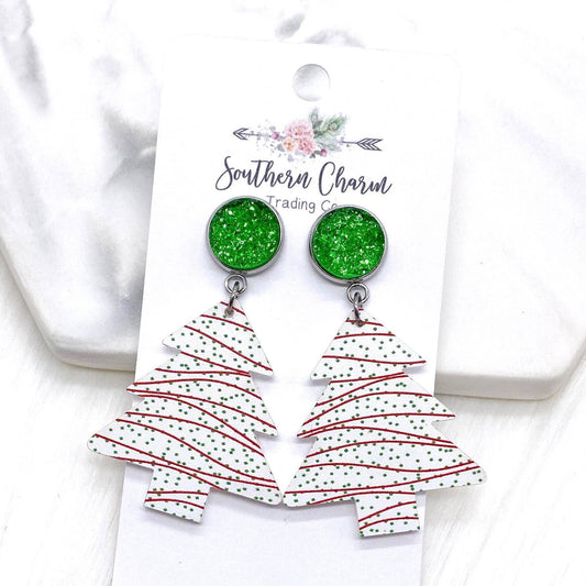 2" Snack Cake Christmas Tree Acrylic Dangle
