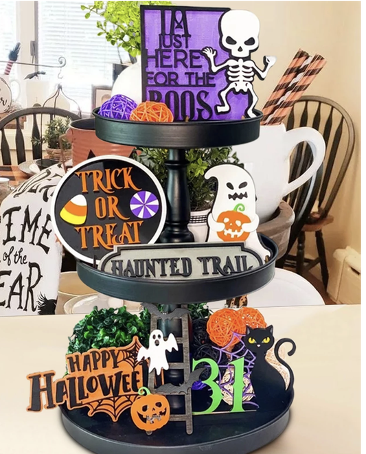 Halloween Wood Tray Decoration Cut Outs