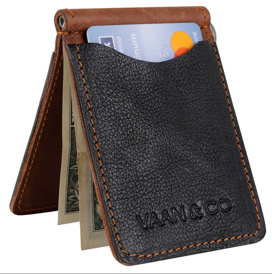 VAAN & CO Leather Money Clip