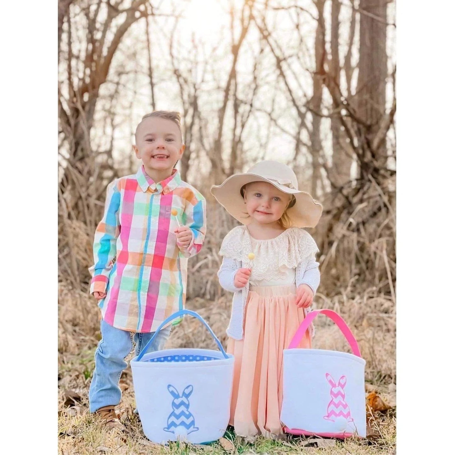EASTER BUNNY BASKET (Chevron)
