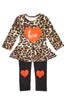 Leopard Peplum & Heart Set