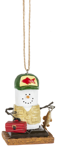 Smores Fisherman Ornament
