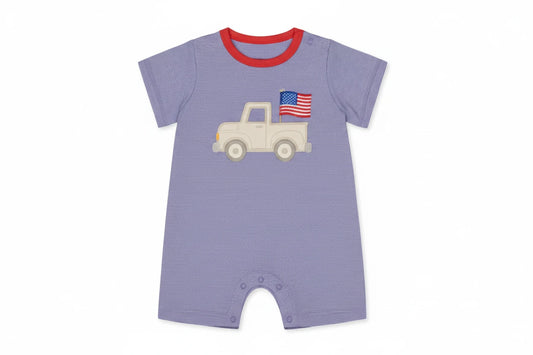 Patriotic Truck Romper