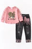 Pink Turkey Sequin Set