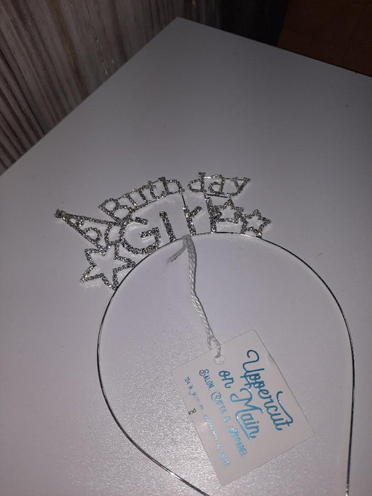 Rhinestone Birthday Girl Headband