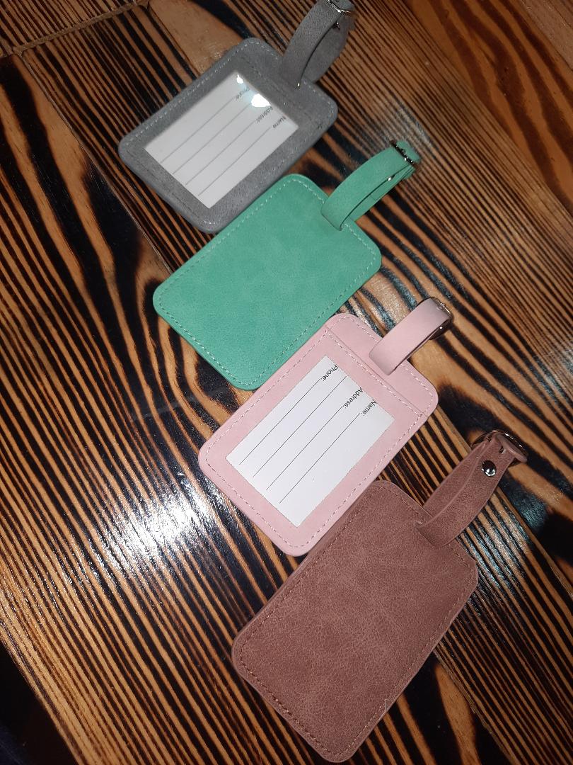 Faux Leather Luggage Tags