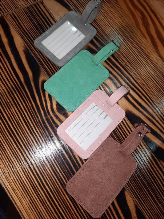 Faux Leather Luggage Tags
