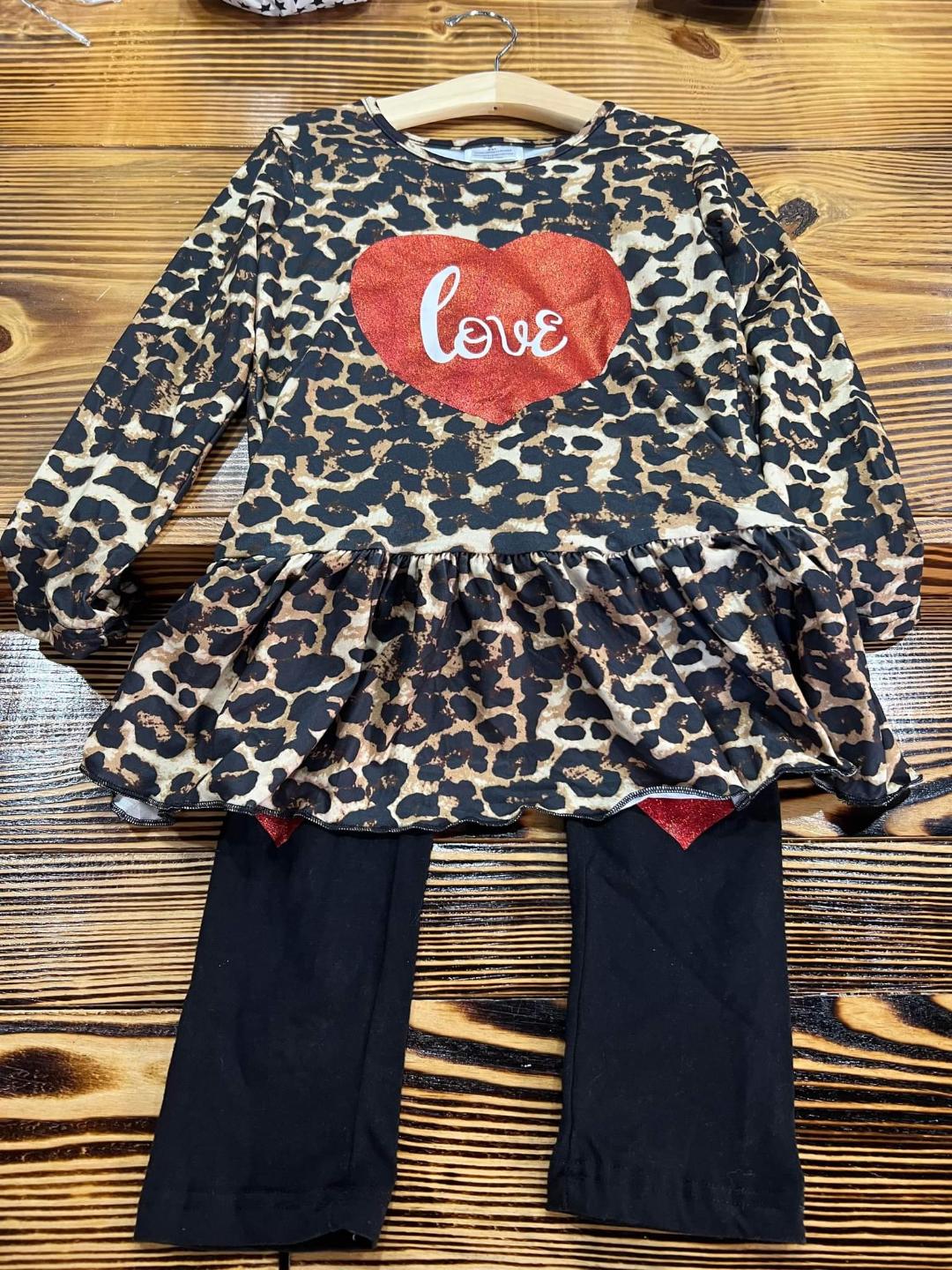 LOVE Cheetah Legging Set