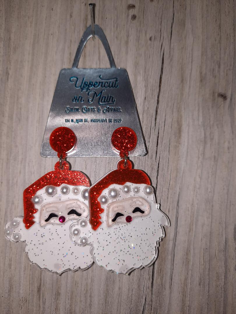 STELLA Acrylic Santa Earring